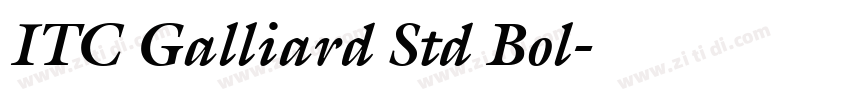 ITC Galliard Std Bol字体转换
